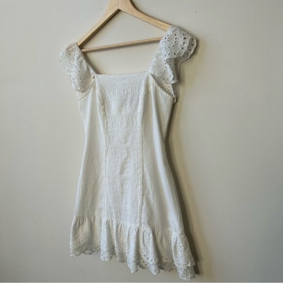 Finders Keepers Sundays Ivory Mini Linen Dress Size S - Picture 4 of 8